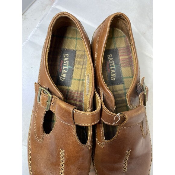 Brown Leather Eastland TessMaryjane Loafer Women's Sz 8.5 W Shoes 3864-04 - Picture 9 of 10